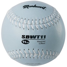 Markwort Weighted 12-Inch Softball-Leather Cover, Grey