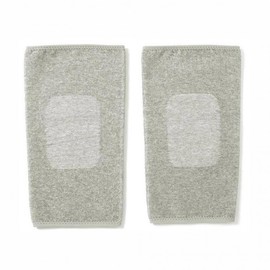 Comfortable Knee Support Warmth Protector 2-Piece Set (M) (Gray)