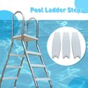 HECASA 18" Universal Pool Ladder Steps Replacement, Heavy-Duty Molded Plastic