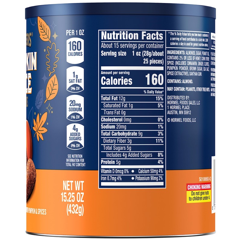 PLANTERS Fall Edition Pumpkin Spice Almonds, Pumpkin Spice Snacks, Cooking