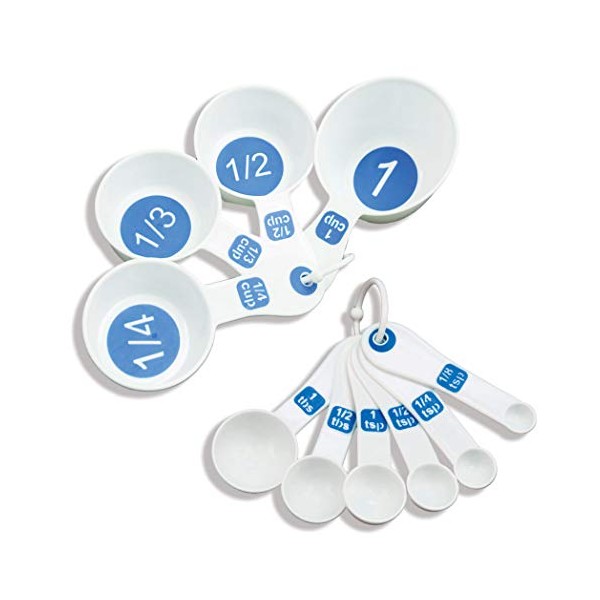 EZ Large Print Measuring Cup and Spoon 11-pc Set