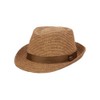 Scala Men's Crochet Raffia Fedora with Ribbon, Tea, Small/Medium
