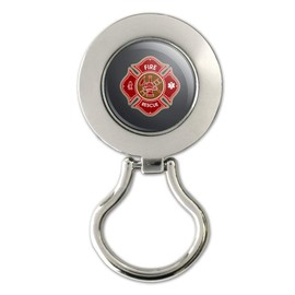 Firefighter Fire Rescue Maltese Cross Magnetic Metal Eyeglass ID Badge Holder