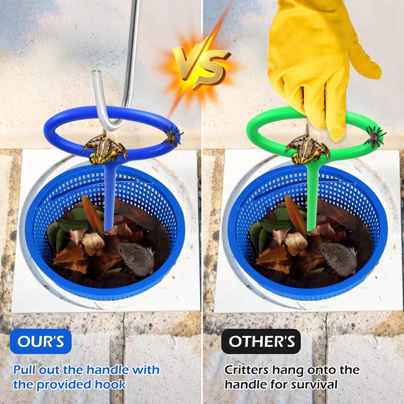 Jeyeou 2 Sets Skimmer Basket Handle, Universal Swimming Pool Skimmer