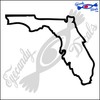 Eyecandy Decals Florida State Outline 6 INCH Decal Sticker Black