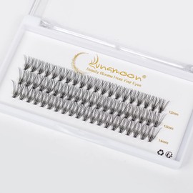 Lunamoon DIY Cluster Eyelashes, Individual Eyelashes for Eyelash Extension, DIY Individual Lashes, Eyelash Clusters, Individual False Eyelashes, Cluster Lashes, DIY Eyelash Extension (20D-D-0.07,
