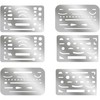 6 Pcs Eraser Shield Eraser Template Drafting Stainless Steel Professional