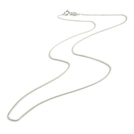 The Chain Company - Sterling Silver 16, 18, 20" Inch 1.0mm Fine Italian Curb Chain Necklace (20)