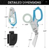 Emergency Shears with Strap Cutter and Glass Breaker Stainless Steel