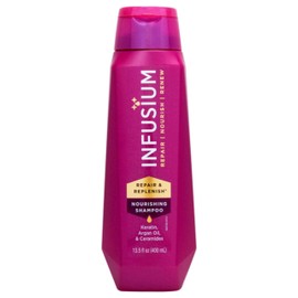 Champú Nutritivo Infusium Repair and Replenish - Champú Hidratante y Aclarador para Residuos - Ceramidas, Keratina, Aceite de Argán - 400 ml          