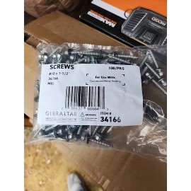 Gibraltar Building Products 1-1/2 in. Wood Screw #10 Galvanized Hex-Head Roof Accessory (100-Piece/Bag