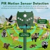 2 Pack NAVISOVL Solar Ultrasonic Animal Repellent Outdoor Cat, Squirrel,