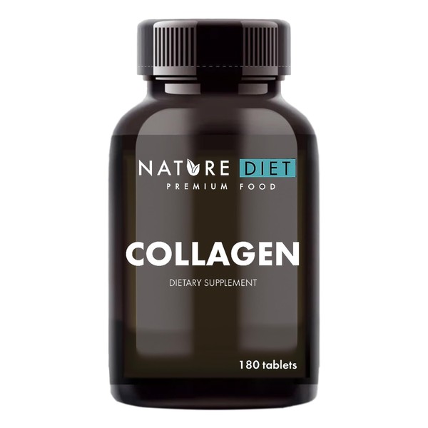 Nature Diet - Pure Collagen, 180 Tablets, 500 mg, Collagen Peptides, Hydrolysed Collagen