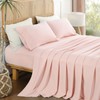 Pink King Sheet Set 4 Piece, Soft Breathable Cooling Microfiber
