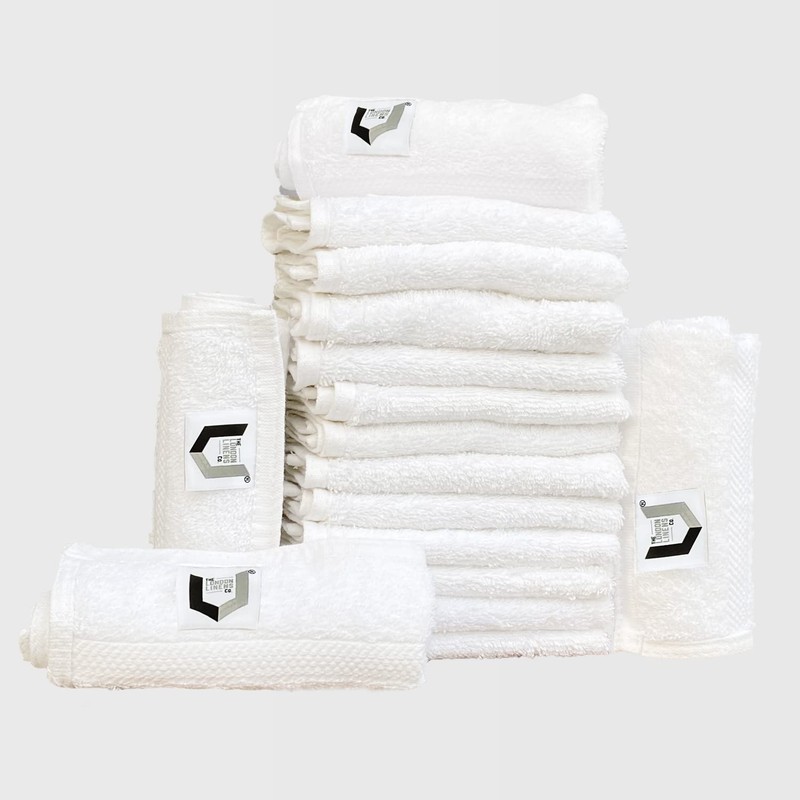 The London Linens Luxury Face Towels White Flannel Face Cloth-