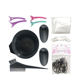 Hair Dye Set, Brush and Mixing Bowl, Professional Salon Ear Cover, Mixing Spoon, Hair Clips and Disposable Cape