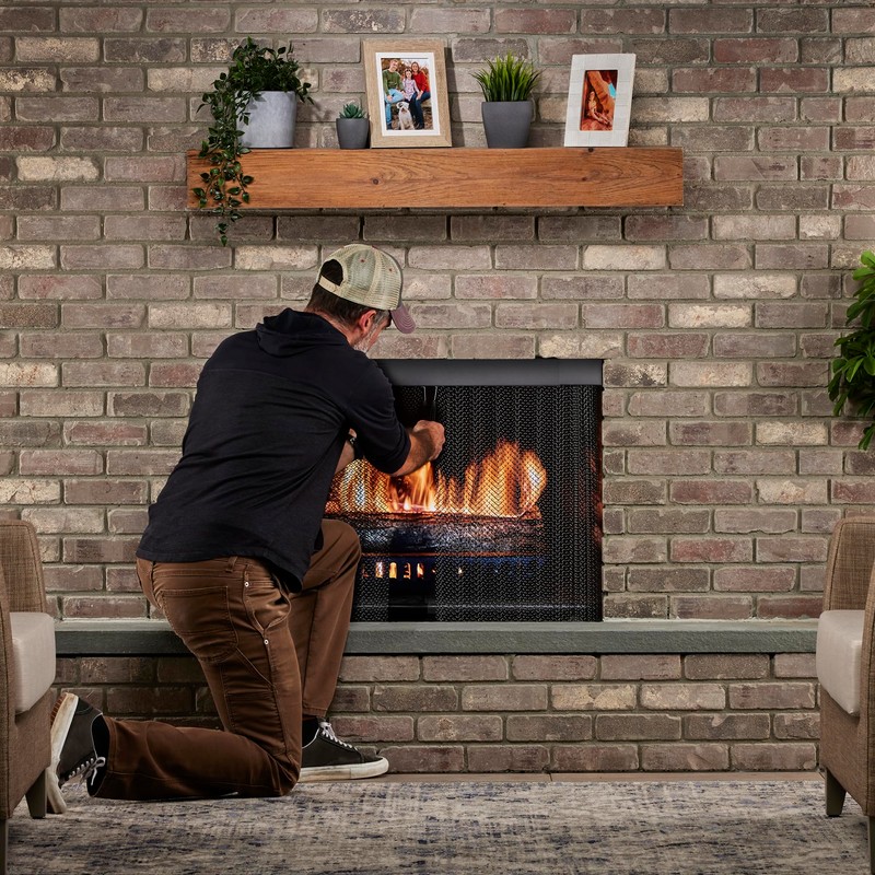 UniFlame, C-6826, 48 in. x 26 in. Fireplace Spark Screen,