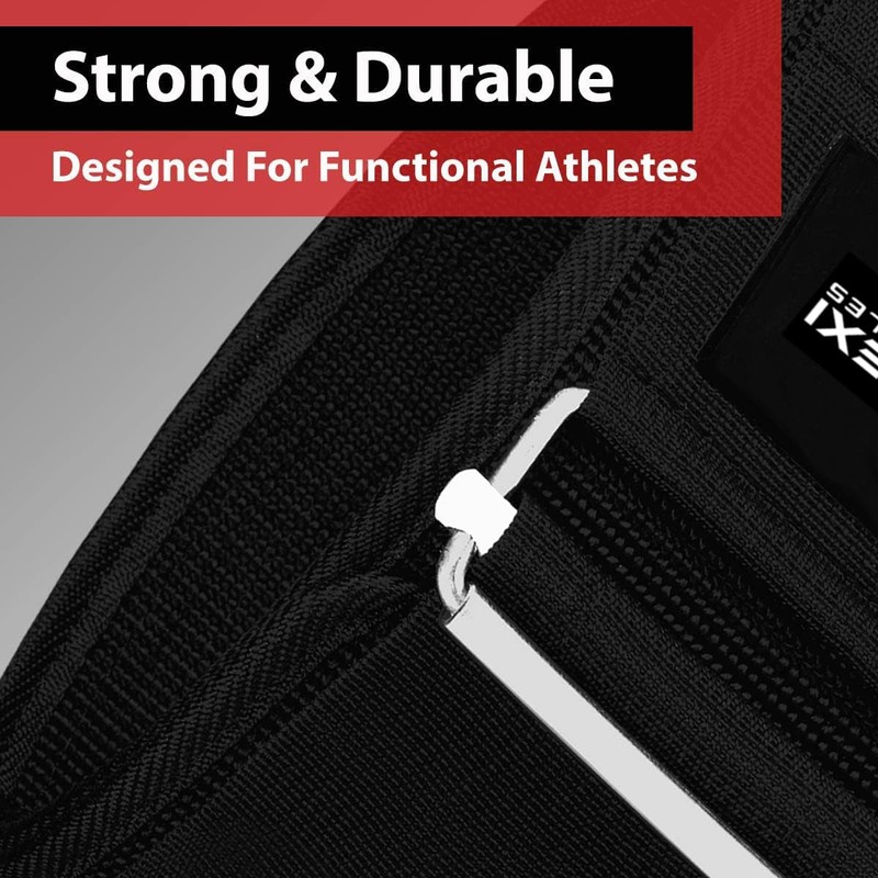 Flexi Muscles - Qucik-Lock Gym Belt for Power Lifting (Red,