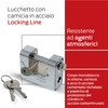 CISA 25769 Padlock Enclosed Locking Line, Steel, 80 mm