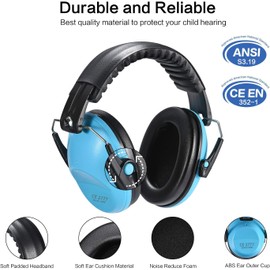 YingErTool Ear Defenders Children 3-16 Years, SNR 27dB Noise Cancelling Headphones for Kids (Blue)