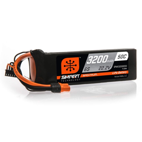 Spektrum 22.2V 3200mAh 6S 50C Smart LiPo Battery: IC5, SPMX32006S50