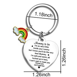 New Mom Pregnancy Gifts Keychain for Women Mother Day Birthday Gifts for New Mother to be Baby Shower Gifts for First Time Moms Christmas Gifts from Mother in Law Husband Mummy to be Keychain