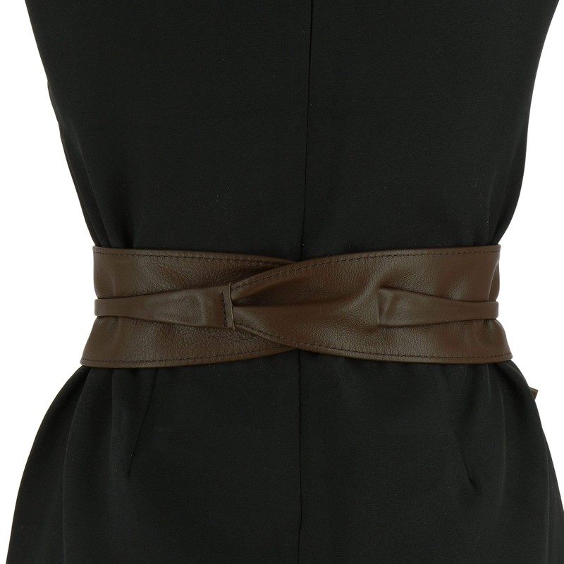 Fashiongen - Women's Obi Belt Made of Genuine Leather, Cassiane