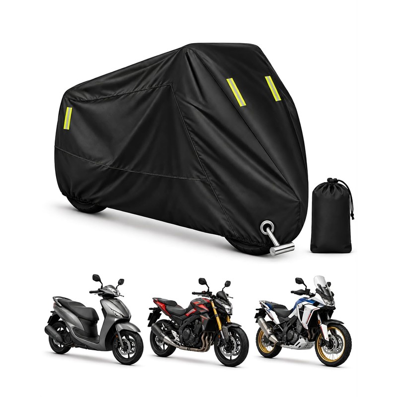 EASYTAO Funda para Moto, Cubre impermeable Tamaño Grande 245cm-105cm-125cm