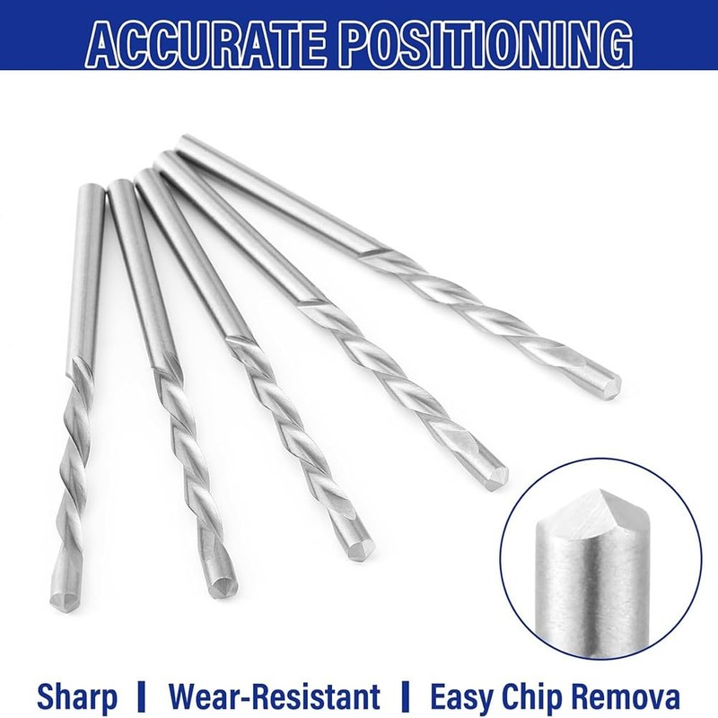 Geroosaty 50 Pcs Drywall Bit 1/8 Inch Spiral Saw Tip
