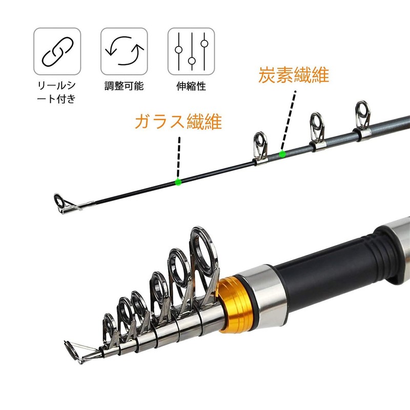 SANLIKE 180 Throwing Rod, Squirting Rod, Compact Rod, Sabiki Rod