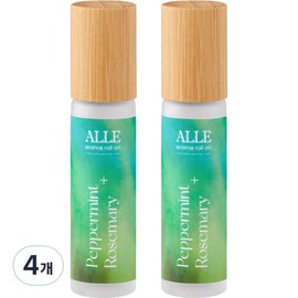 Ale Aroma Roll-On Peppermint Rosemary Herb Fragrance, 10ml, 4 pieces / 알레 아로마 롤온 페퍼민트 로즈마리 허브향, 10ml, 4개
