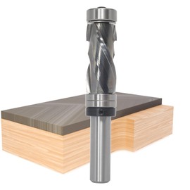 Akylin Spiral Flush Trim Router Bits 1/2“ Shank,1-5/8" Cut Length Compression Flush Cut Bit,Up&Down Cut for Wood Flush Trimming,Top&Bottom Bearing 2+2 Flutes