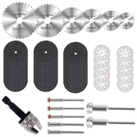 Cutting Disc Set for Dremel Accessories, 60 Pieces Diamond Cutting Discs, Mini Diamond Cutting Discs for Plastic, Stone, Metal, Cutting Wood