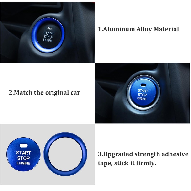 Youzzei Mazda Start Stop Button Cover, Car Engine Start Stop