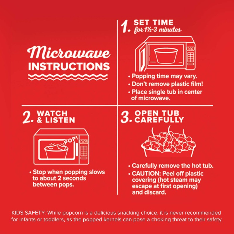 Orville Redenbacher’s Microwave Popcorn + Tub, Movie Theater Butter Flavor,