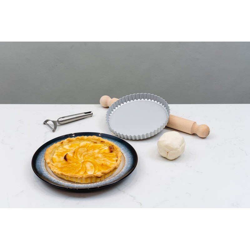 Mermaid Samuel Groves 1817 Fluted Flan Silver Anodised Loose Base