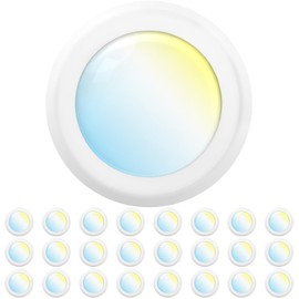 Sunco 24 Pack 6 Inch LED Disk Lights, Flush Mount Ceiling Light Disc, Recessed Can Lighting, 850 LM, 12W (65W Equivalent), Selectable CCT 3000K/4000K/5000K/6000K/6500K, Dimmable, Damp Rated ETL.