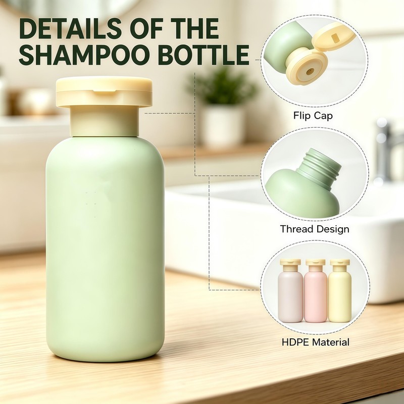 Travel Shampoo Bottles for Toiletries, Leak Proof Travel Size Toiletries