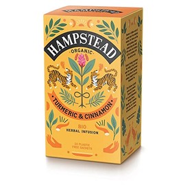 Hampstead Tea Turmeric & Cinnamon Herbal Tea 20 Bags 25g (Pack of 4)