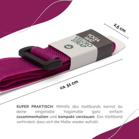 BODHI Yoga Mat Holding Strap, Universal Velcro Strap in 7 Bright Colours, Velcro Strap for Gymnastics Mats or Fitness Mats