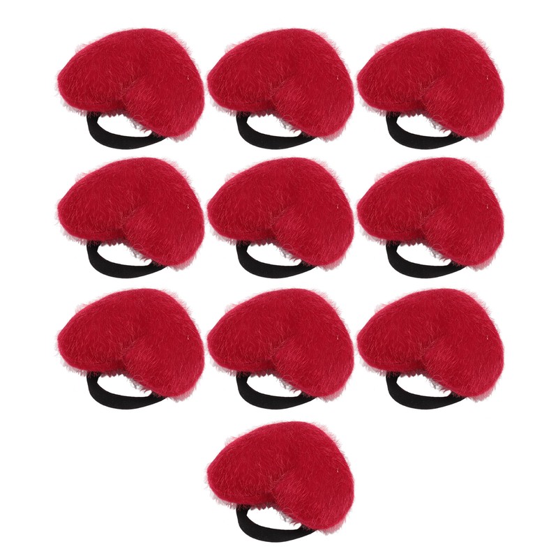 10pcs Wrist Pin Cushion Soft Elastic Heart Shaped Wearable Needle