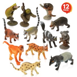 ArtCreativity Rainforest Figurines Toys Set - 12 Pack - Mini Plastic Jungle Rain Forest Figures for Kids and Toddlers - Birthday Party Favors, Giveaways, Goody Bag Fillers, for Boys and Girls