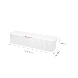 Tofficu Cable Management Case for Home Office Cord Organizer Dividers Sturdy Storage Box for Charging Cables and Power Cords Grey