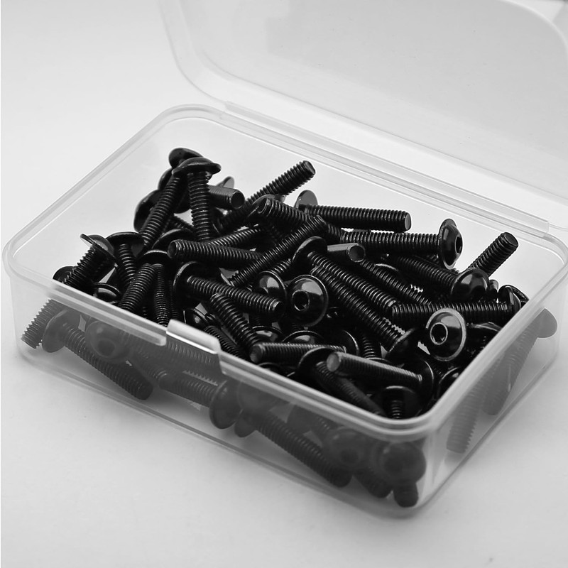 (Pack of 60) M4 x 20 mm Rounded Head Screws