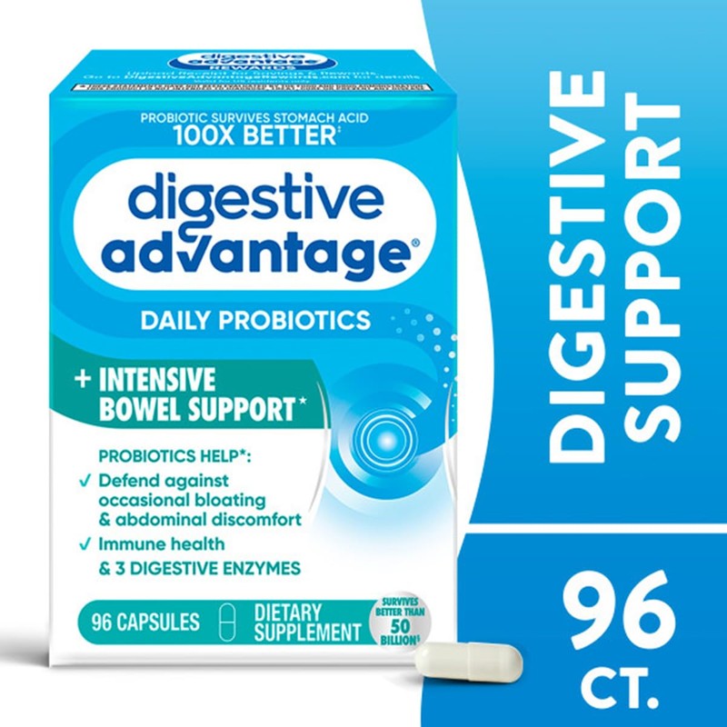 Digestive Advantage Intensive Bowel Support, 96 Capsules (Pack of 3)