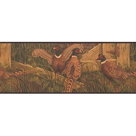 Pheasant in The Yard Village OA8103B Wallpaper Border