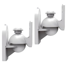 RICOO LH028-W Speaker Wall Mount, Universal Speaker Wall Mount (50 x 87 x 64 mm), Speaker Bracket Wall, Speaker Mount LH028-W, Set of 2