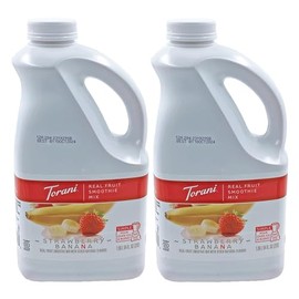 Torani Real Fruit Smoothie Mix STRAWBERRY-BANANA 64oz (2 Pack)