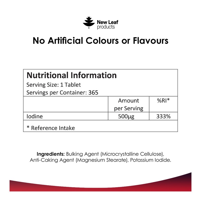 New Leaf Products Iodine Tablets