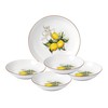 Porcelain Pasta Bowl Set, 11-inch Serving Bowl with 4 Individual